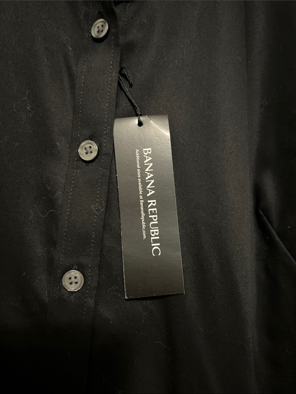 Banana Republic Black Button-Front Women's Shirt - Picture 2 of 14